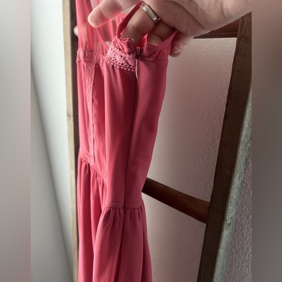 LC Lauren Conrad - coral long dress size 2 - Picture 2 of 7